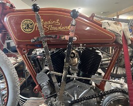 Both shifter levers and linkage in place as the final stages of the restoration approach.